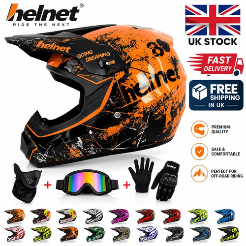 Youth kids motocross helmet - youth,