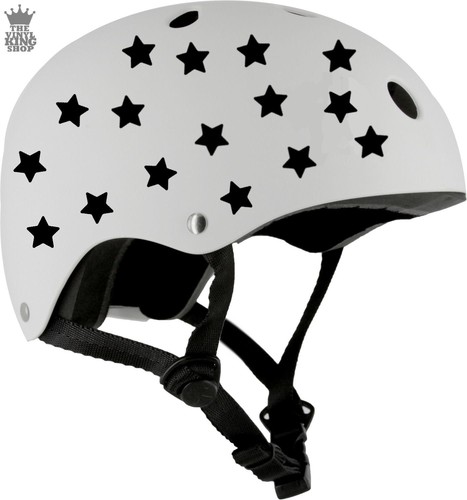Rounded star helmet stickers - rounded,
