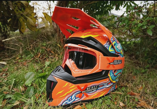 Kids motocross helmet beast - motocross,