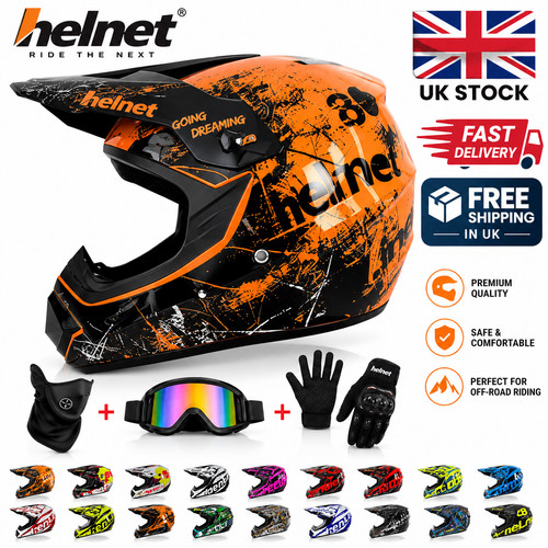Youth kids motocross helmet - youth,